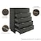 Manhattan Comfort Granville Dark Grey 5-Drawer Chest and 6-Drawer Double Dresser, Set of 2 GRAN065 - alternate 8